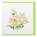 Quilled White Flowers Greeting Card (15x15cm)