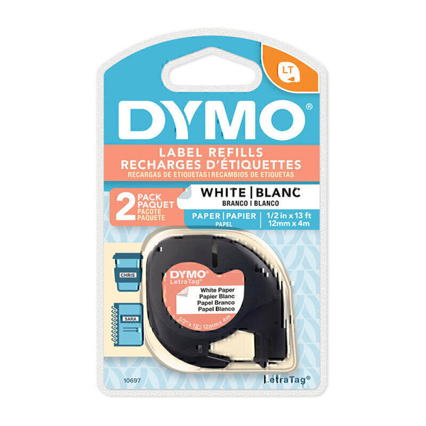 Dymo Light Paper White 2pk (12mmX4m)