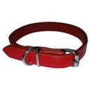 Collar semplice in pelle (rosso)