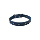 Collar in pelle per borchie (blu)