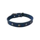 Collar in pelle per borchie (blu)