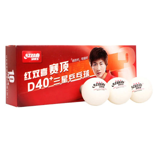 DHS 3-Star ABS Table Tennis Balls (Box of 10)