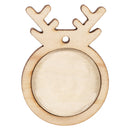 Wooden Reindeer Pendants with Cabochon 10pcs