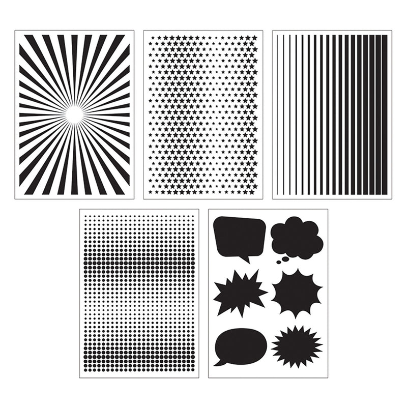 Zart Pop Art Stencil Patterns 10pk