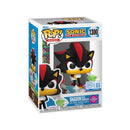 Sonic the Hedgehog Shadow w/ Emeralds Exclusive Flocked Pop!
