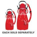 Shrimp Junior Silitex Mask, Snorkel & Fin Set (Red)