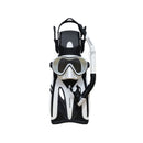 Phantom Adult Silicone Mask, Snorkel & Fin Set (White)