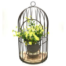 Cage d'oiseaux avec décoration de fleurs