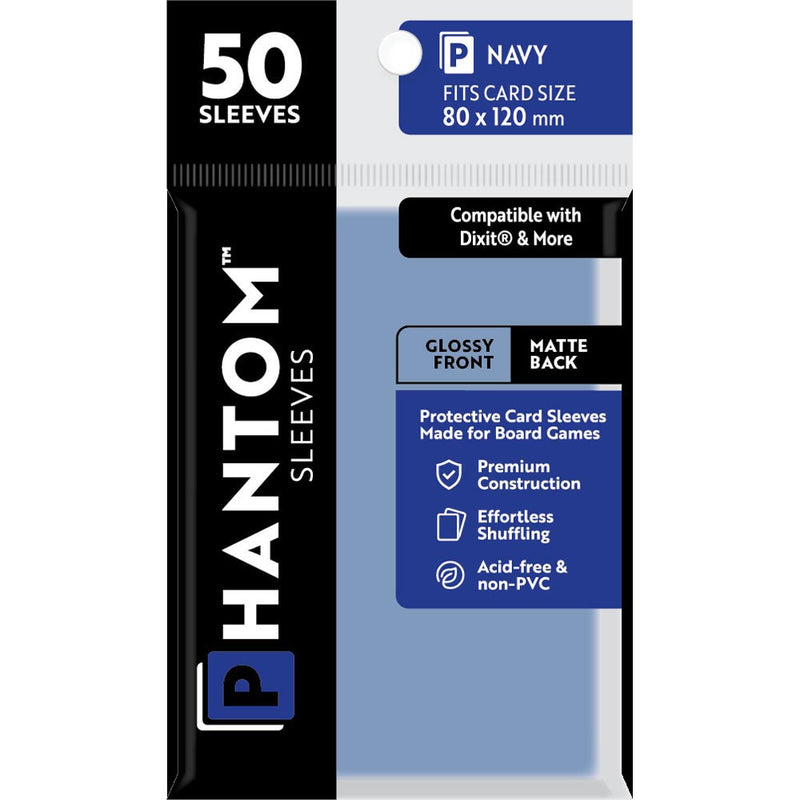 Navy Phantom Sleeves 50pcs (80x120mm)