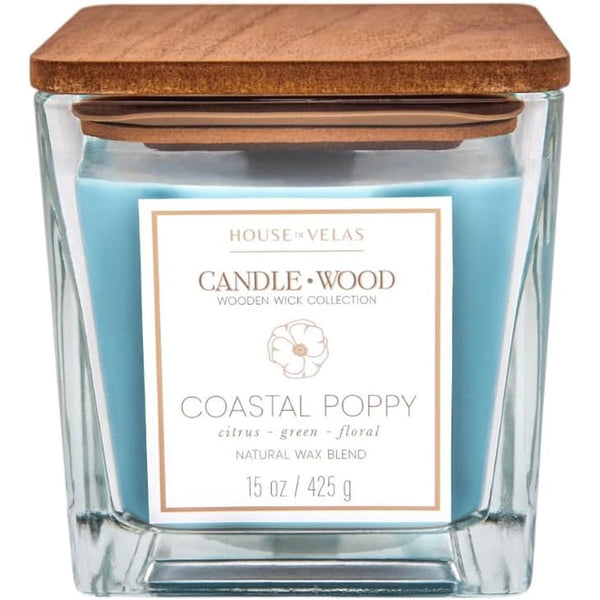 Coastal Poppy CandleWood Candle 425g