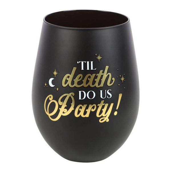 Til Death Do Us Party Stemless Glass