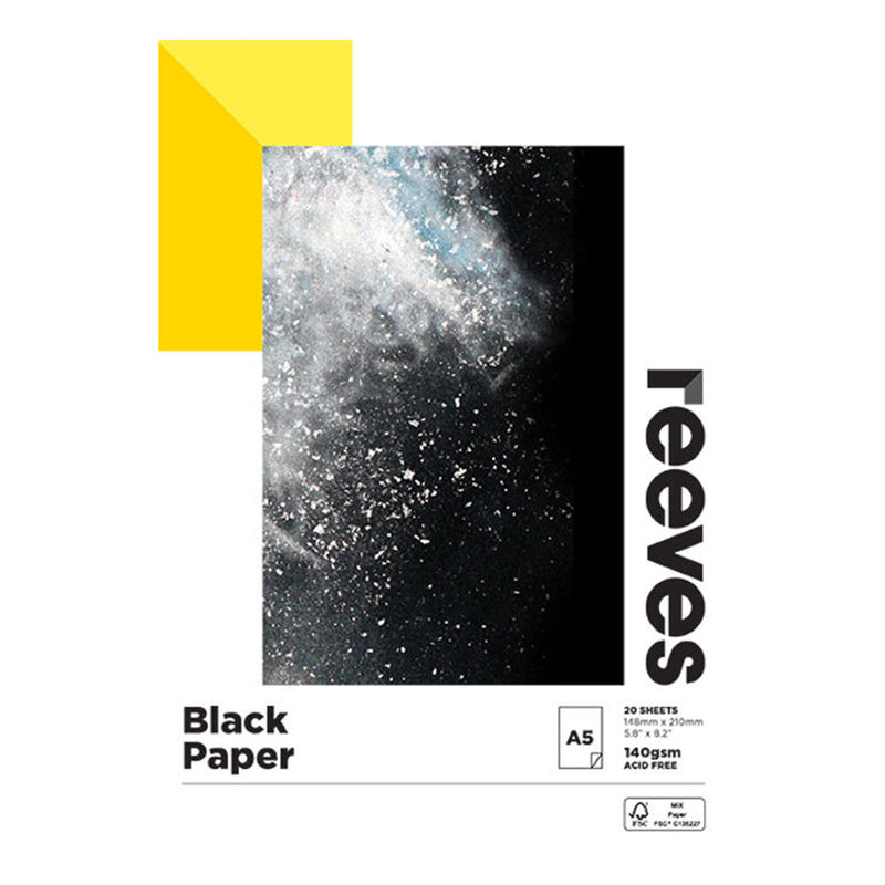  Reeves Mix Blockpapier 140 g/m² (Schwarz)