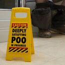 Boxer Gifts Satisfying Poo Desk Warning Sign