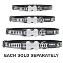 Dog Collar with Reflective Bones Design (Black)