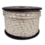 Nylon weiß + schwarz gesprenkeltes Seil 100 m Rolle