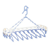 Portable Clothes Hangers with 12 Peg Clips