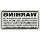 Surveillance Warning Sticker