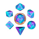 MDG Mini Polyhedral Dice Set (mit blauer Nr.)