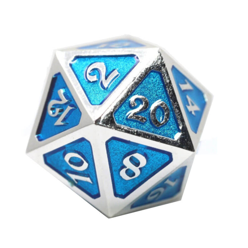 D20 Dice Metal Mythica Platinum (singolo)
