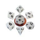 MDG Mini Glow Poly Dice Set (mit schwarzer Nr.)