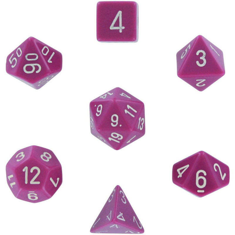 D7 Die Set Dice Opaque Polyh (7 Würfel)