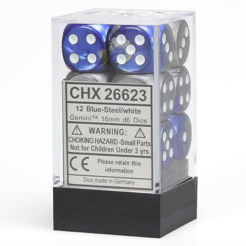 W6 Würfel Zwillinge 16mm (12 Würfel)