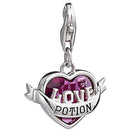 Charm Philtre d'Amour Harry Potter en Argent avec Cristal