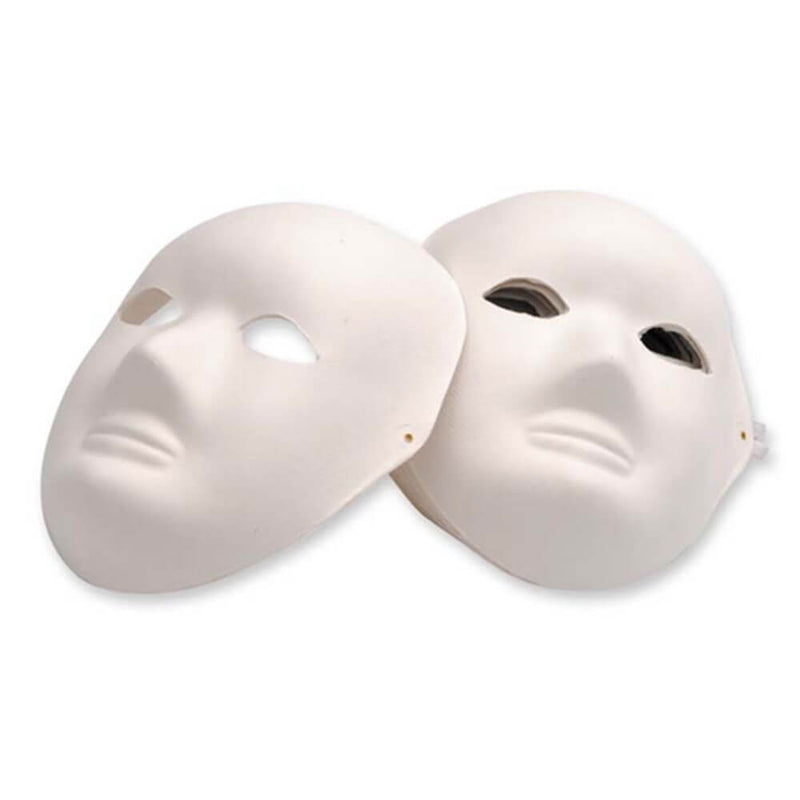 EC-Masken aus Pappmaché mit Gummizug, 24er-Pckg