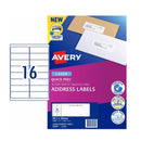 Etichetta dell'indirizzo laser Avery White (100pk)