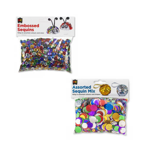 EC Embossed Sequins 150g Assorted