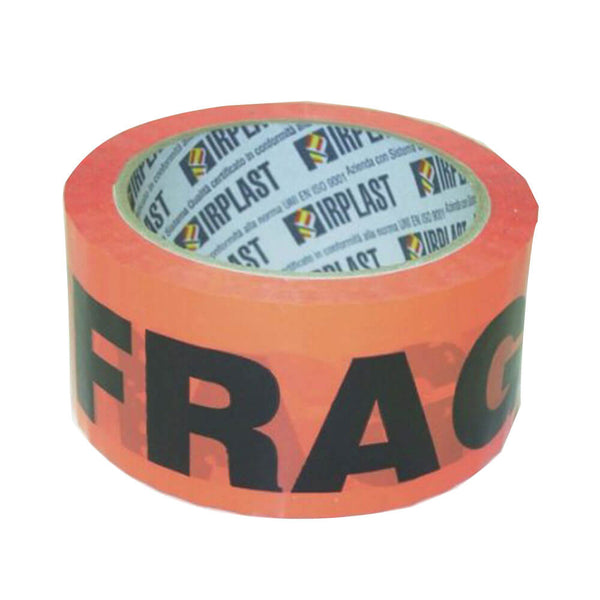 Sellotape Fragile Packaging Tape Roll Fluro Orange 48mmx66m