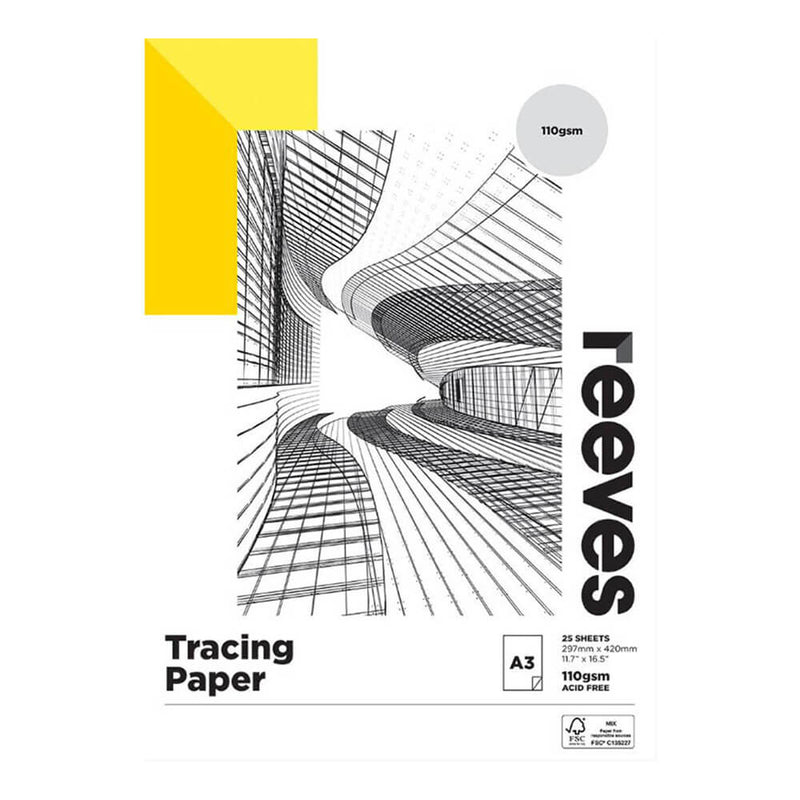 Bloc de papier calque Reeves 65 g/m² (25 feuilles)