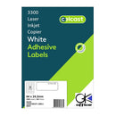 Étiquettes laser/jet d'encre Celcast blanches (paquet de 100)