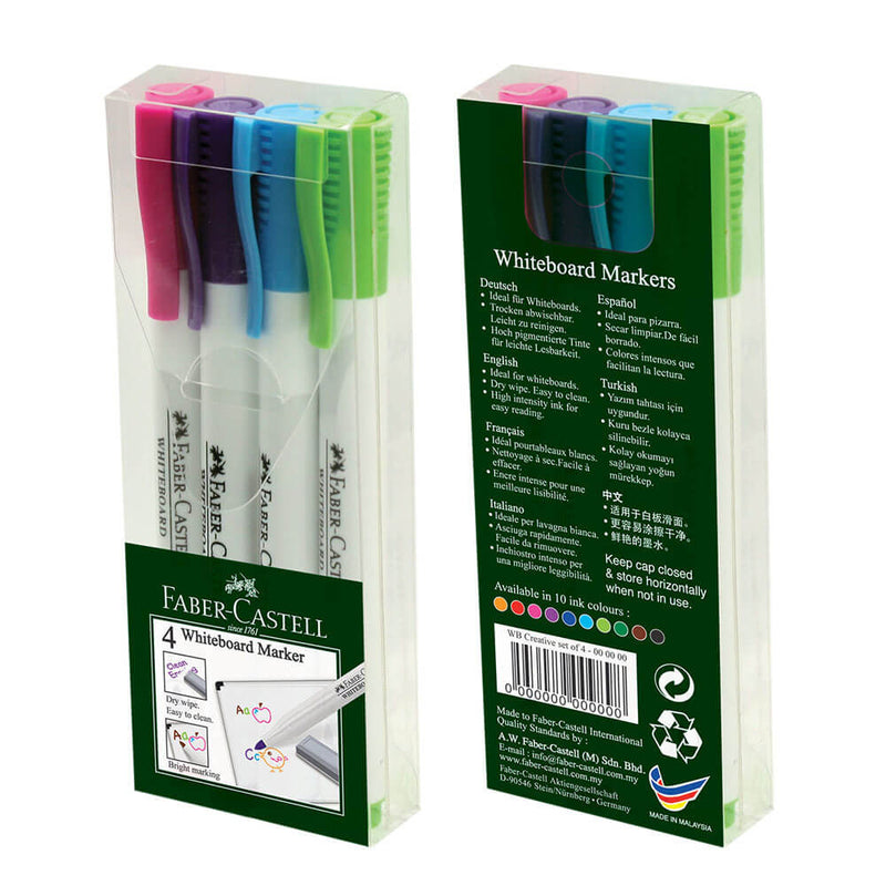 Marqueurs pour tableau blanc Faber-Castell (paquet de 4)