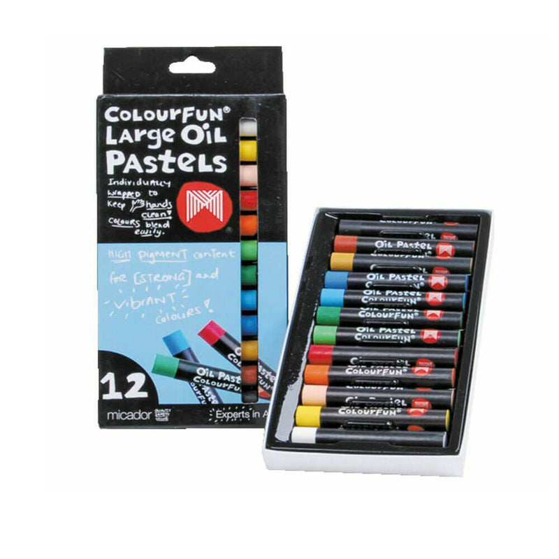 Micador Oil Pastels 12er-Pack sortiert (groß)