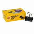 Marbig Fold Back Clips 12/Box (nero)