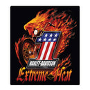 Plaque en métal gaufré Harley Davidson découpée à l'emporte-pièce